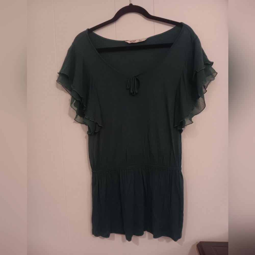 Old Navy medium ruffle tee tunic cinch waist